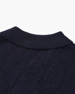 Heritage Diamond Stickad Kofta med Dragkedja