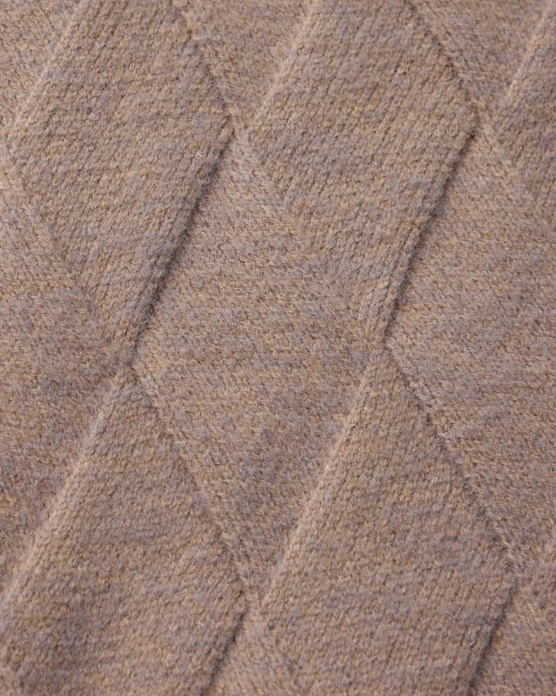 Heritage Diamond Stickad Kofta med Dragkedja
