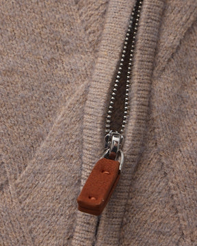 Heritage Diamond Stickad Kofta med Dragkedja