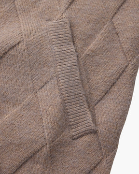 Heritage Diamond Stickad Kofta med Dragkedja